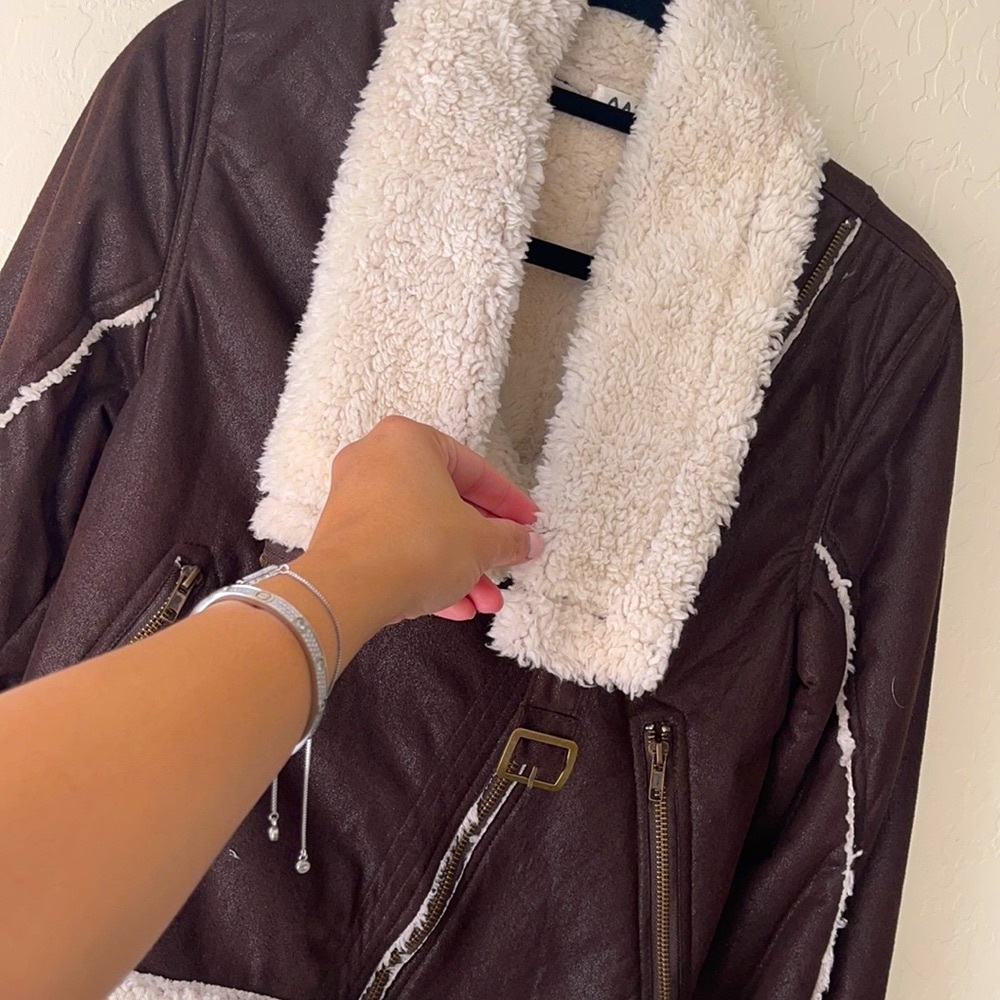 Brown Shearling Jacket - image 3